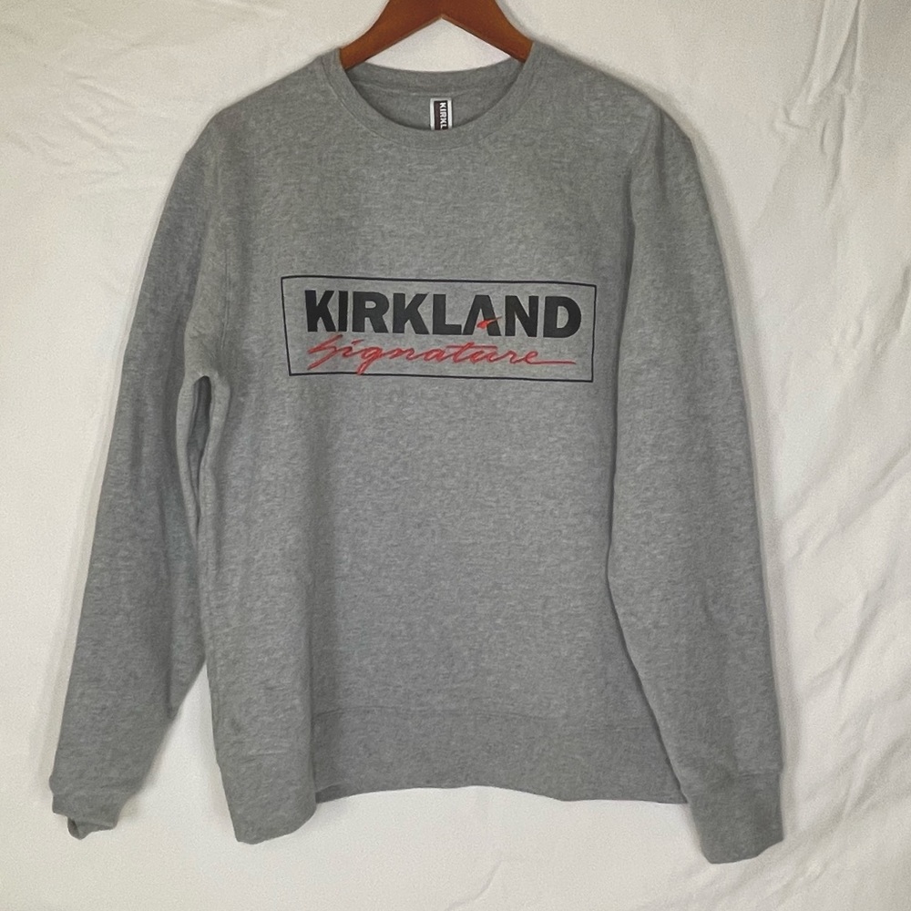 KIRKLAND SIGNATURE COSTCO logo sweatshirt MENS SMALL WOMENS MEDIUM